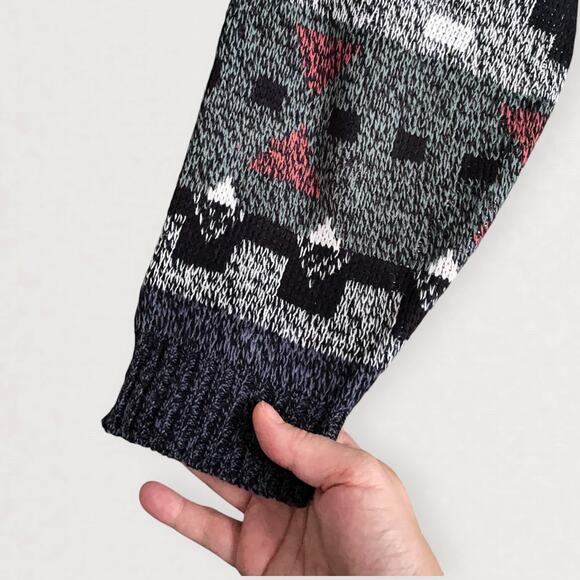 Grandpacore 90s Grunge Sweater Cabincore Indie Dark Academia Aztec Oversized XL - Picture 10 of 10